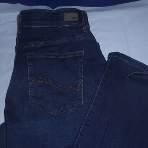 Lee stretch waist jeans. Navy blue jeans.